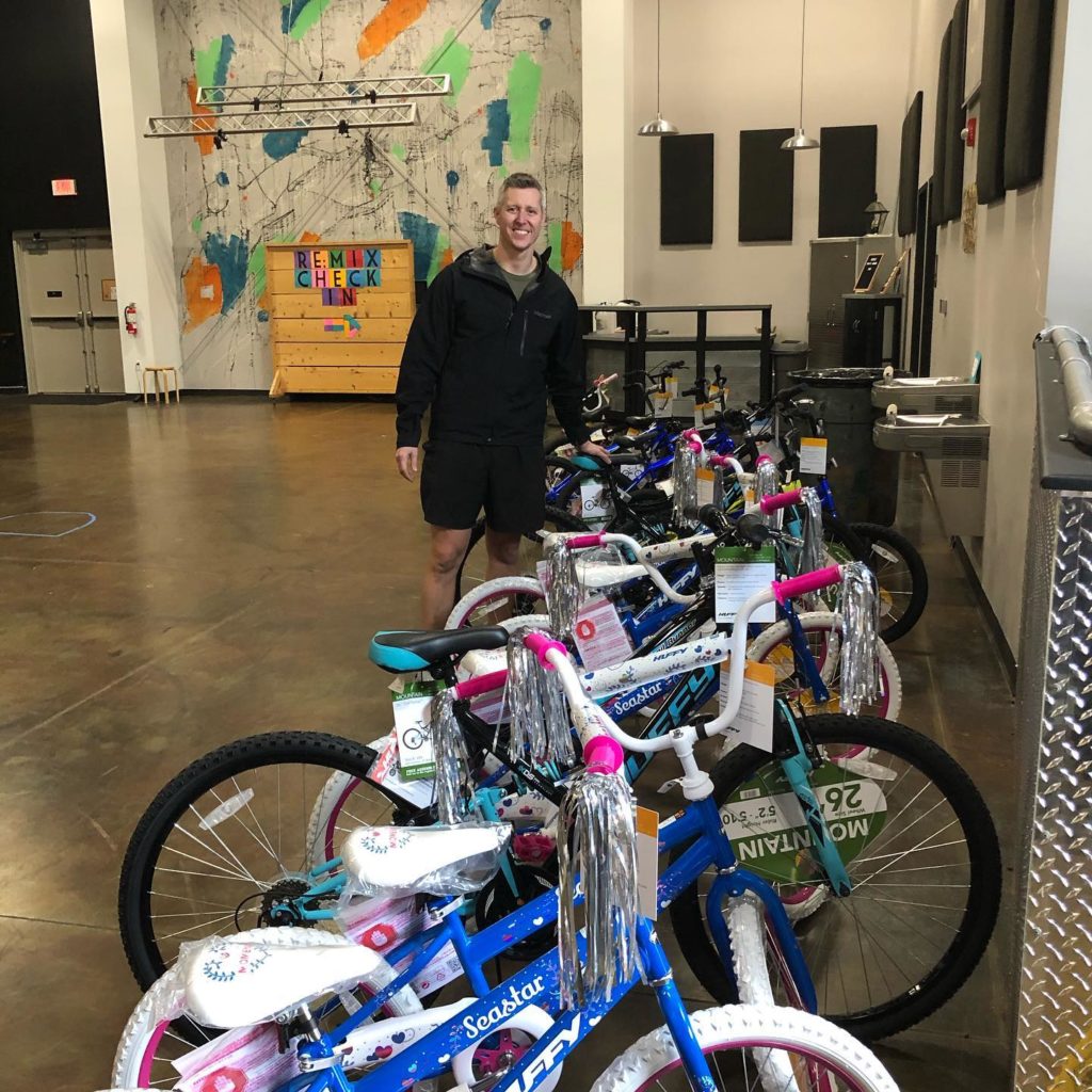 Donated bikes with Shane from TheSpokesGroup