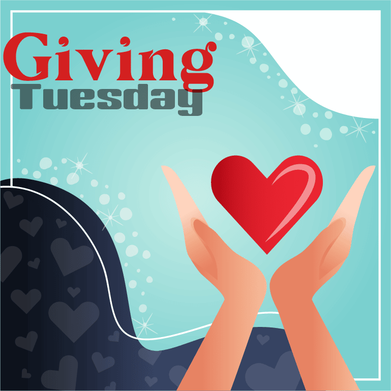 Giving Tuesday - Hands holding a heart